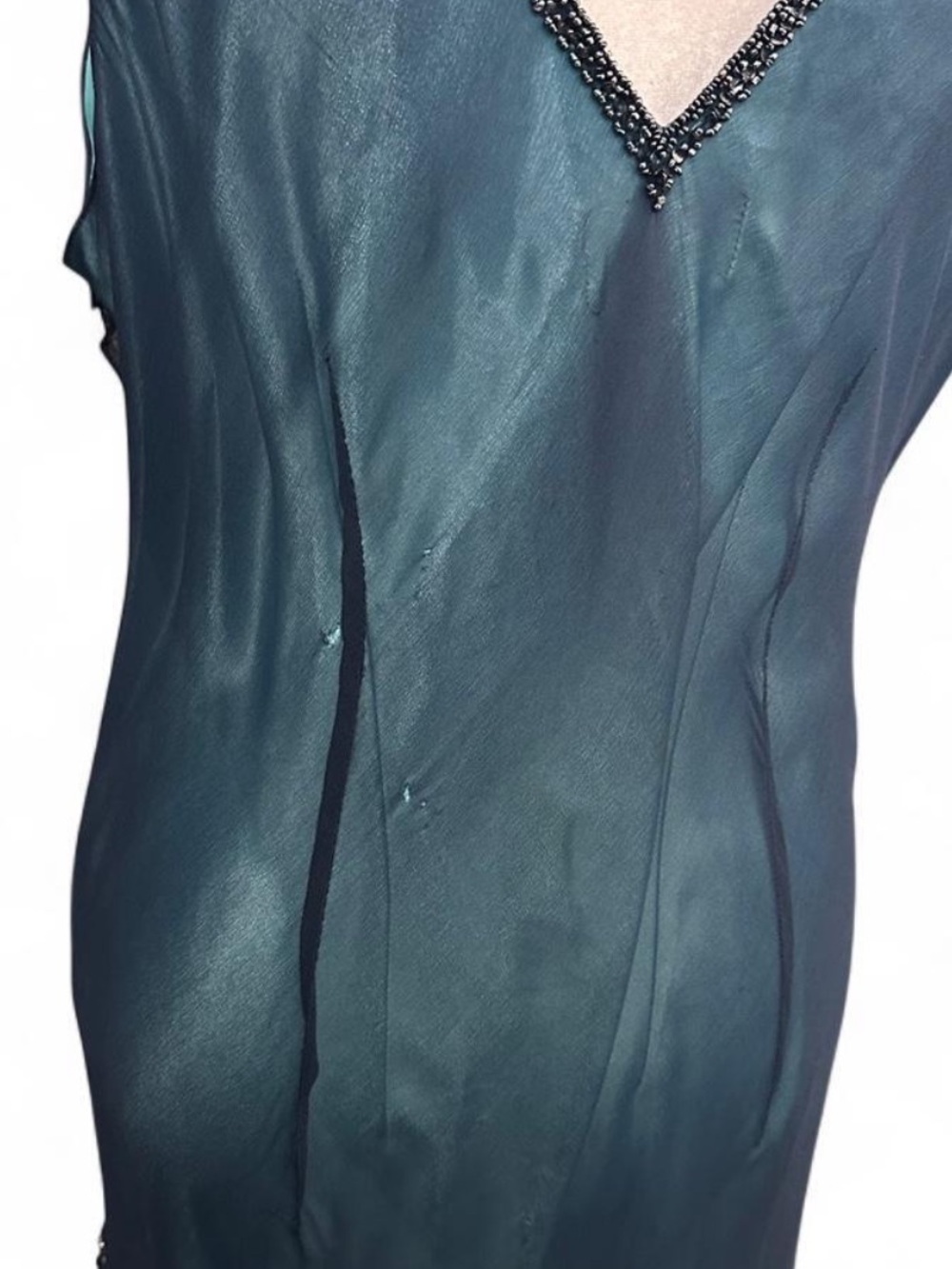 Adrianna Papell silk and beaded 20s style formal dress - Picture 8 of 9
